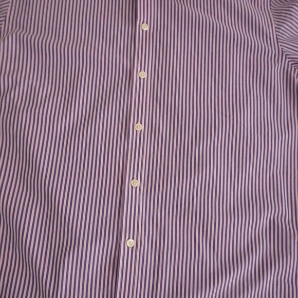 Charles Tyrwhitt Jermyn Street London Pink Purple non-Iron Dress Shirt 16 - Picture 6 of 9